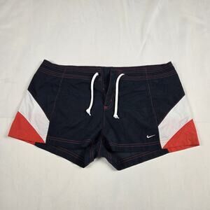 Nike Men's Swim Trunks Navy Blue Red Colorblock XL